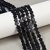 Synthetic Blue Goldstone Beads Strands G-B138-C14-01-1