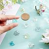 200Pcs 4 Colors Transparent Acrylic Pendants MACR-FH0001-03-4