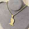 201 Stainless Steel Eagle Pendant Necklaces NJEW-H055-06G-1