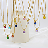 Real 18K Gold Plated 201 Stainless Steel Pendant Necklaces CP2918-1-2