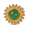 Round Natural Mixed Stone Finger Rings RJEW-Q822-16G-3