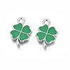 Rack Plating Alloy Enamel Pendants ENAM-N055-088-01P-2