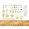 DIY Round Glass Seed Beads & Alloy Charms Bracelet Making Kits DIY-FS0007-19-5