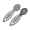 Vintage Tibetan Style Alloy Bookmarks Cabochon Settings TIBE-Q032-27AS-NR-1