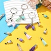 DIY Iron & Glass Bottle with Faux Suede Tassel Pendant Keychain Making Kits DIY-YW0009-99-5