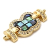 Rack Plating Brass Micro Pave Clear Cubic Zirconia Butterfly Links Connector Charms KK-K385-102G-02-2