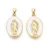 Brass & Enamel Pendants KK-T073-59A-G-1