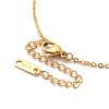 304 Stainless Steel Flat Round Pandant Necklace for Women NJEW-O126-01G-03-3