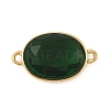 304 Stainless Steel Cubic Zirconia Oval Connector Charms STAS-P380-78G-03-1