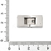 304 Stainless Steel Fold Over Clasps STAS-S185-15P-B-3