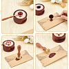 Brass Wax Seal Stamps with Wood Handle AJEW-WH0412-0356-3