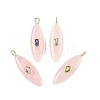 Natural Rose Quartz Pendants G-D357-01E-1