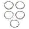 Rack Plating Brass Pave Cubic Zirconia Butterfly Link Bracelets for Women BJEW-B110-05P-1