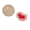 Glass Seed Beaded Pendants PALLOY-MZ00388-02-2