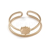 Ion Plating(IP) 304 Stainless Steel Cuff Rings RJEW-G285-66G-2
