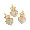 Brass Micro Pave Cubic Zirconia Pendants KK-A181-VA302-2-2