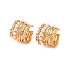 Multilayer C-Shaped Brass Micro Pave Clear Cubic Zirconia Cuff Earrings EJEW-Z127-03G-4