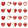 50Pcs 10 Styles Alloy Enamel Pendants ENAM-CJ0002-85-1