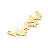 304 Stainless Steel Connector Charms STAS-K245-01G-3