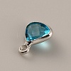 Faceted Glass Pendants LS-GLAA-WH0030-13P-03-2