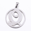 Non-Tarnish 304 Stainless Steel Pendants STAS-K162-070P-2