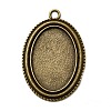 Tibetan Style Zinc Alloy Pendant Cabochon Settings X-TIBEP-M004-01AB-NR-1