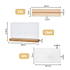 1 Set 10-Hole Vertical Transparent Acrylic Earring Display Stands ODIS-FH0001-16-2
