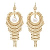 Brass Micro Pave Cubic Zirconia Dangle Earrings KK-CBADE12-05G-4