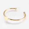 Mixed Brass Cuff Bangles BJEW-K153-02-3