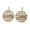 Natural Freshwater Shell Pendants SSHEL-B003-05P-03-1
