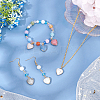 10rolls 10 Style Electroplate Labradorite & White Jade & Amazonite & Tiger Eye & Picture Jasper & White Jade & Rose Quartz & Howlite & Malachite Gemstone Pendants G-AR0003-95G-4