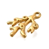 304 Stainless Steel Pendant Rhinestones Setting STAS-C119-23G-2