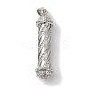Rack Plating Brass Micro Pave Clear Cubic Zirconia Pendants KK-B092-31P-1