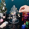 Christmas Tree Acrylic Earring Display Stands EDIS-WH0012-37B-3
