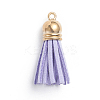 Faux Suede Cord Tassels Pendant Decorations HJEW-WH0006-18D-1