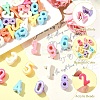 45Pcs 9 Colors Opaque UV Plating Acrylic Beads PACR-YW0001-58-2
