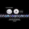 Electroplate Transparent Glass Beads Strands EGLA-YW0001-65B-3