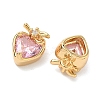 Brass Micro Pave Cubic Zirconia Pendants KK-A281-20G-01-2