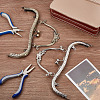 2Pcs 2 Colors Iron Flower Kiss Lock Purse Frame Handle AJEW-BBC0002-38A-4