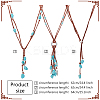 3Pcs 3 Style Ethnic Style Natural Turquoise Chips & Alloy Lariat Necklaces for Women NJEW-AN0001-58-2