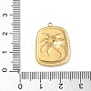 304 Stainless Steel Epoxy Resin with Natural Shell and Sequins Inside Pendants STAS-L026-17G-O03-3