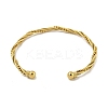 304 Stainless Steel Twisted Open Cuff Bangles for Women LS-BJEW-E100-07G-3