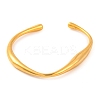 304 Stainless Steel Open Cuff Bangles for Women LS-BJEW-G711-02G-1