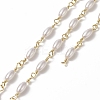 Handmade Plastic Pearl Oval Beaded Chains CHC-C026-16-1