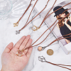 6Pcs 6 Styles Brass Bar Connected Macrame Pouch Empty Stone Holder Pendant Necklace Making NJEW-DC00005-3