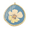 Printed 304 Stainless Steel Pendants STAS-P419-15G-02-1