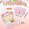 1Pc PU Imitation Leather Jewelry Box LBOX-TA0001-01B-3