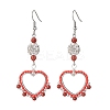 304 Stainless Steel Linking Ring Dangle Earring EJEW-MZ00133-1