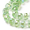 Electroplate Transparent Glass Beads Strands EGLA-H101-03G-3