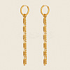 Chain Tassel 304 Stainless Steel Hoop Earrings SU3724-1